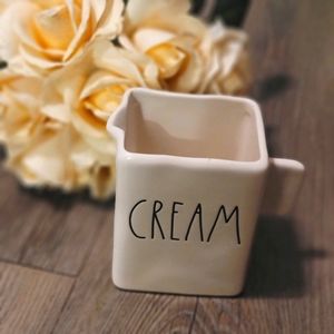 Rae Dunn CREAM Creamer Milk Holder with Handle